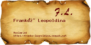 Frankó Leopoldina névjegykártya